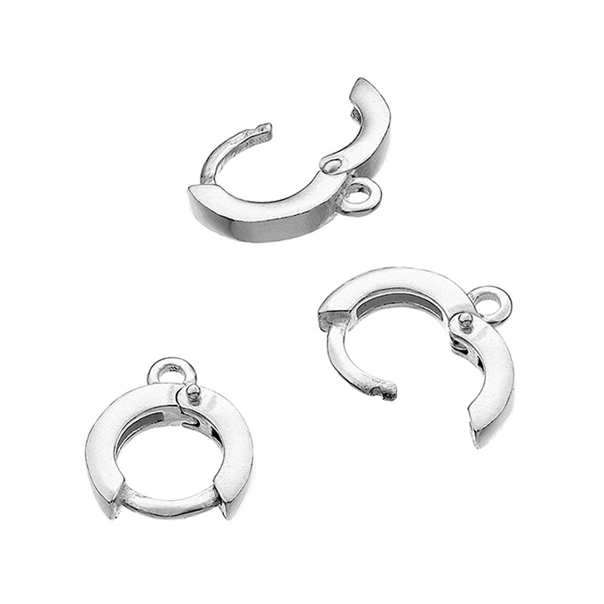 10mm round clip earring supports with ring (3 pairs)