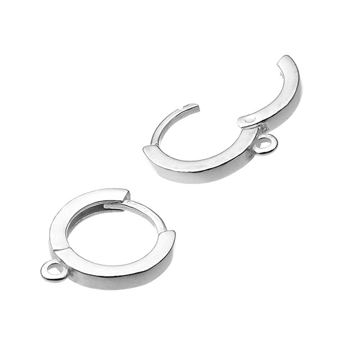 13mm round clip earring supports with ring (2pairs)