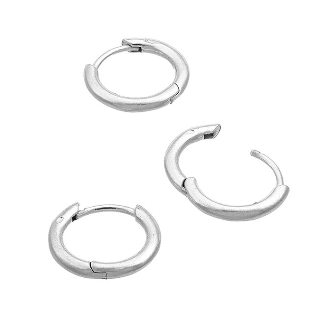 Supporti per orecchini rotondi 14mm con clip a molla (1paio)