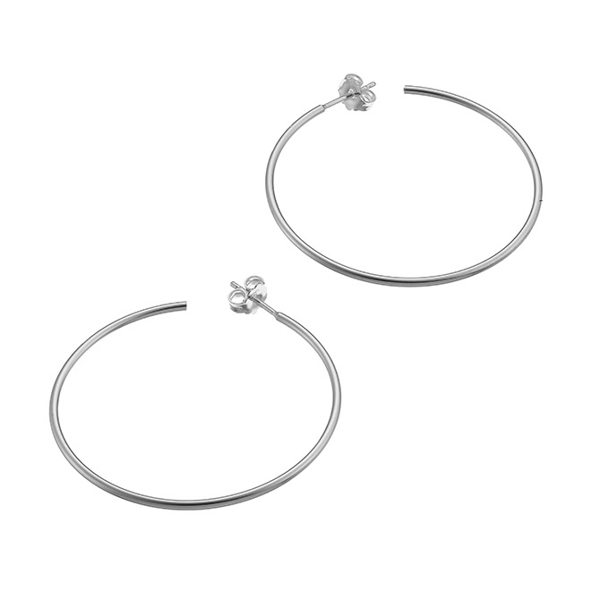 Sterling Silver White Rhodium