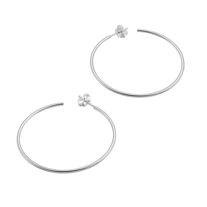 40mm hoop earrings wire 1,5mm (1pair)