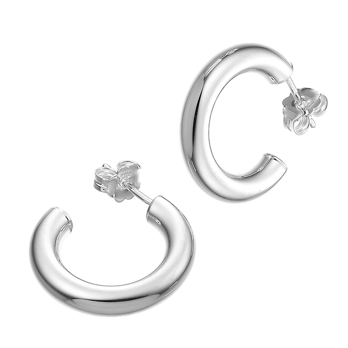 20mm earring hoops 4mm smooth tube (1pair)