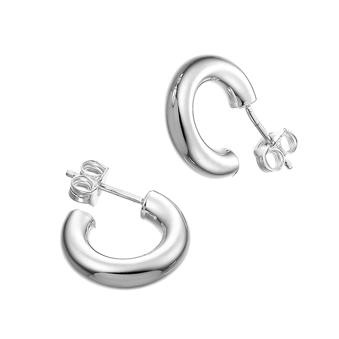 16mm earring hoops 4mm smooth tube (1pair)