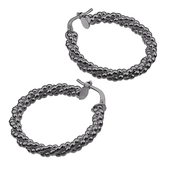 Sterling Silver Black Rhodium