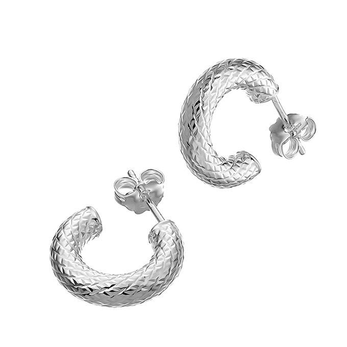 16mm earring hoops 4mm snake tube (1pair)