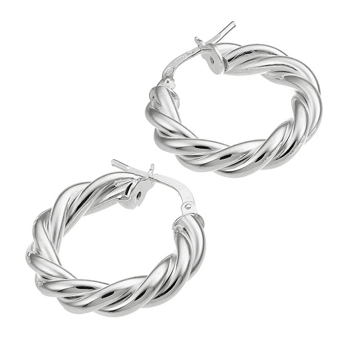 Sterling Silver White Rhodium