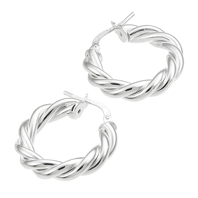 22mm twisted hoop earrings (1pair)