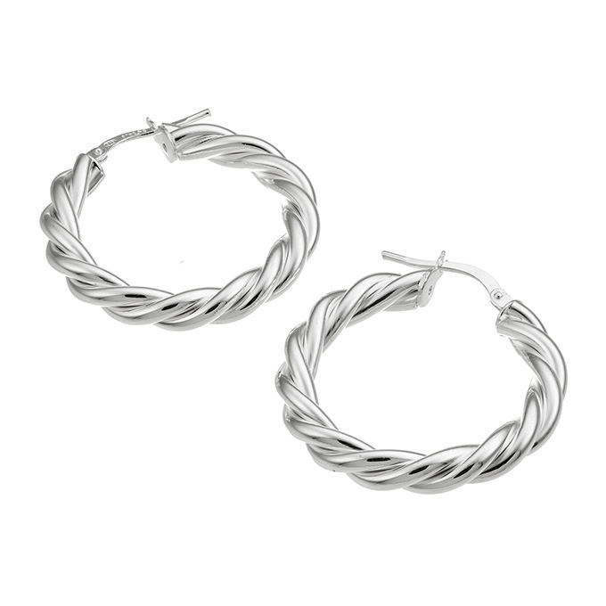 Sterling Silver White Rhodium