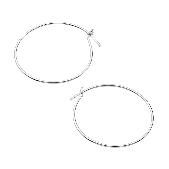 25mm hoop earring supports 0,8mm wire (5pairs)