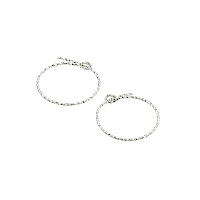 20mm hoop earring supports 0,8mm faceted wire (3pairs)