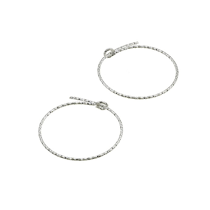 25mm hoop earring supports 0,8mm faceted wire (3pairs)