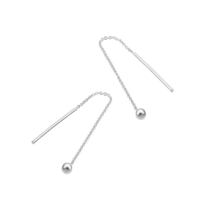 Supports boucles d’oreilles chaîne 70mm et perle 3mm (3 paires)