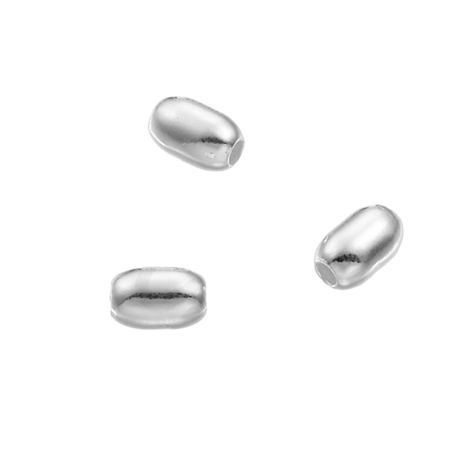 Perles ovales lisses 3×4,8mm trou 1,3mm (env. 100pcs)