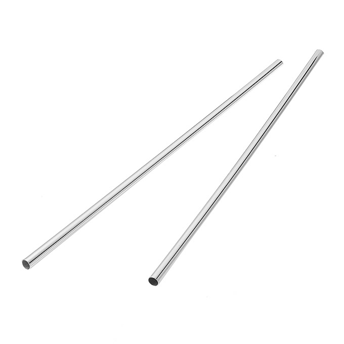 Drinking Straw 5mm wide 19cm long hallmarked 925 (1pc)