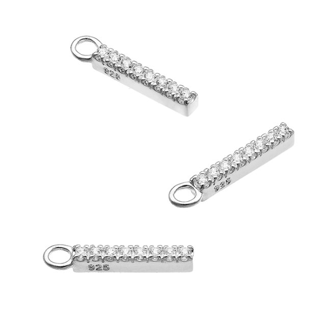 Sterling Silver White Rhodium