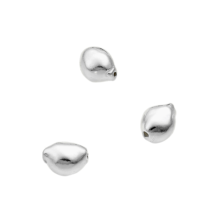 Pépites irrégulières 7x6mm avec trou 0,8mm (5pcs)