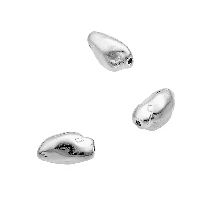 Pépites irrégulières 8x5mm avec trou 0,8mm (5pcs)