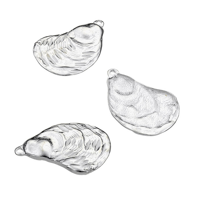 21x15mm oyster shell pendant with ring (3pcs)