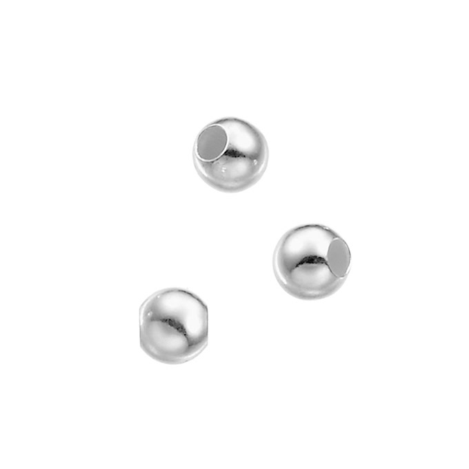 3mm smooth beads hole 1,2mm (approx. 200pcs)