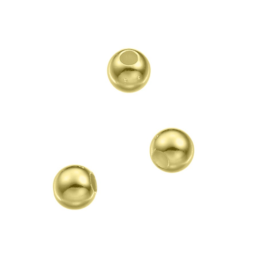 GOLDFILLED – Glatte Perle 4mm Loch 1,5mm (100Stk)
