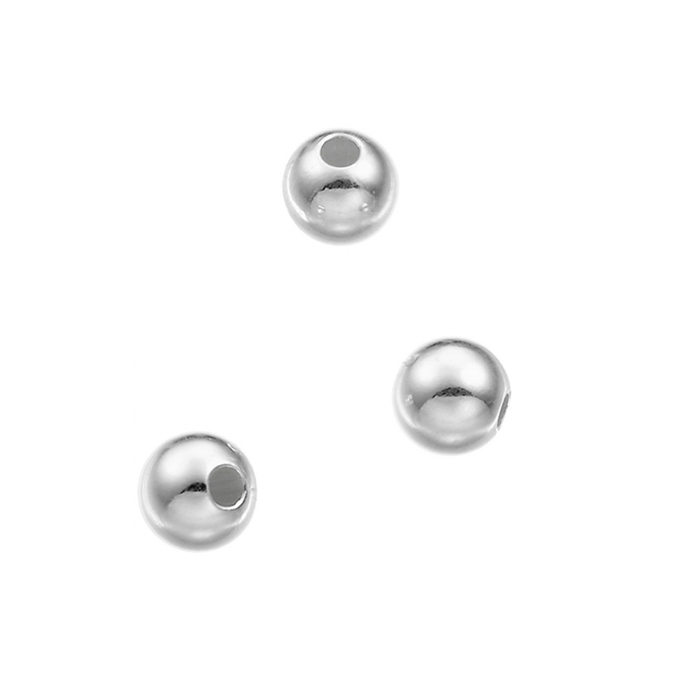 SILVERFILLED – Perles lisses 5mm trou 1,5mm (50pcs)