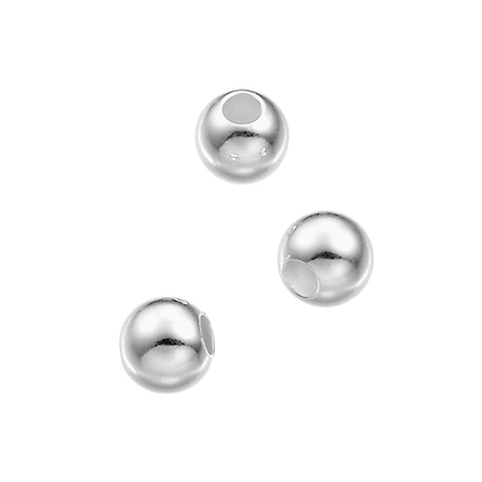 Perles lisses 6mm trou 1,8mm (env. 50pcs)