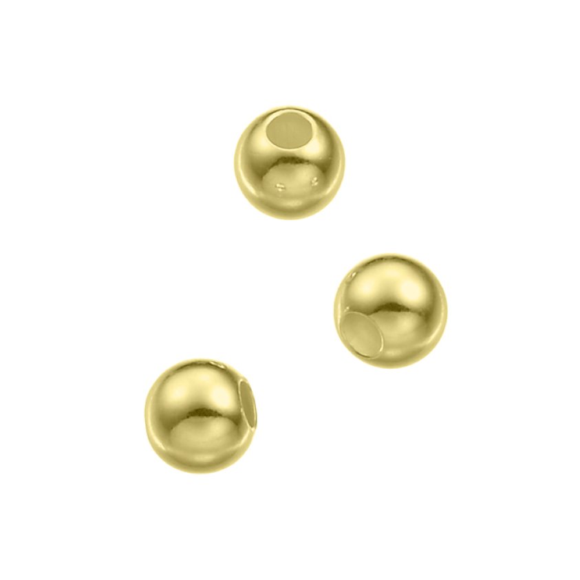 GOLDFILLED – Glatte Perle 6mm Loch 1,8mm (100Stk)