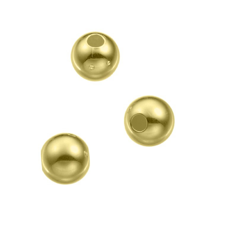 GOLDFILLED – Glatte Perle 8mm Loch 3mm (100Stk)