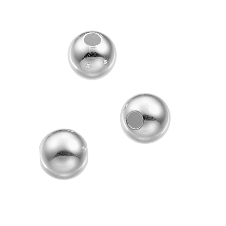 SILVERFILLED – Perles lisses 8mm trou 2,5mm (10pcs)
