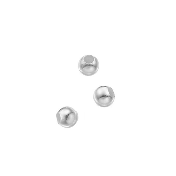 Perles lisses 2,5mm trou 1,2mm (env. 200pcs)