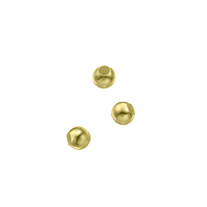 GOLDFILLED – Glatte Perle 2,5mm Loch 1,2mm (100Stk)