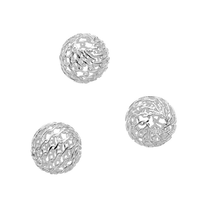 Perles filigranées 8mm trou 2,5mm (env. 25pcs)