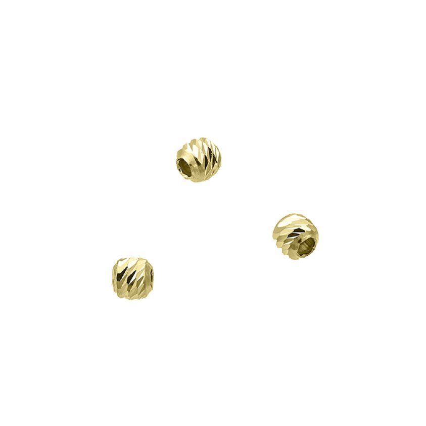Yellow Gold 1µ – 2mm faceted beads, 1mm hole (approx. 200pcs)
