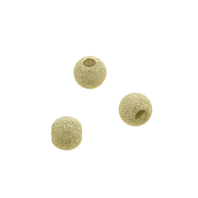GOLDFILLED – Palline diamantate 6mm foro 2,4mm (20pz)