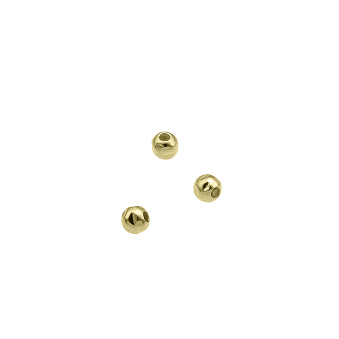 GOLDFILLED – Perlen gehämmert 3mm Loch 1,2mm (100Stk)