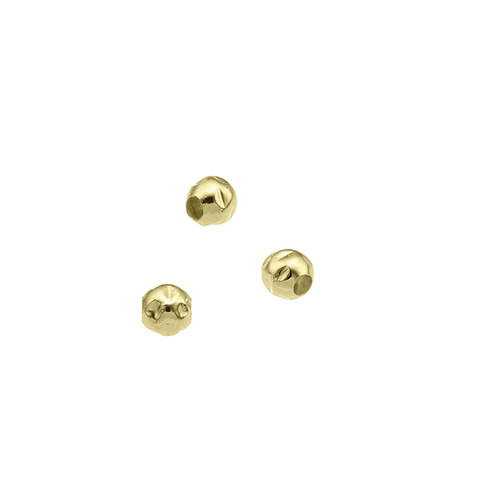 GOLDFILLED – Perlen gehämmert 4mm Loch 1,5mm (100Stk)