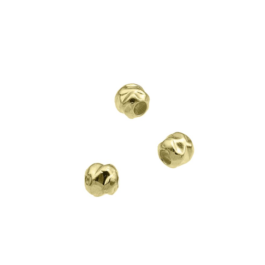 GOLDFILLED – Perlen gehämmert 5mm Loch 1,5mm (50Stk)