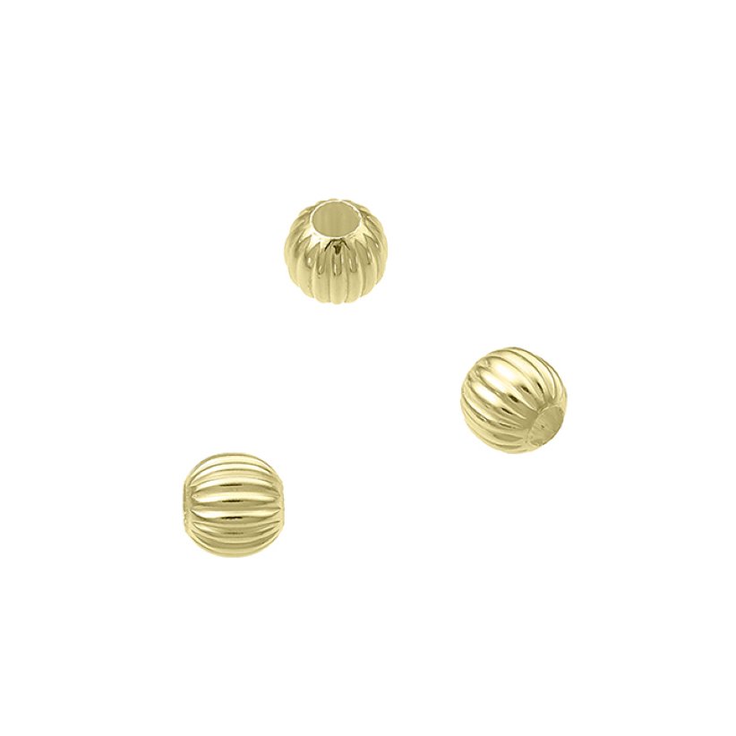 GOLDFILLED – Perlen gestreift 4mm Loch 1,8m (100Stk)