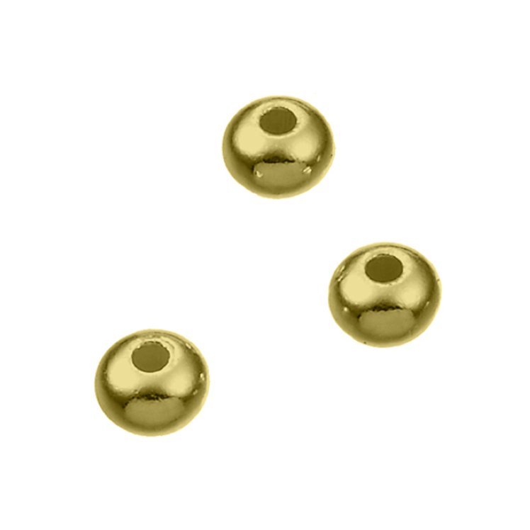 GOLDFILLED – Glatte Perle Linsenform 3mm Loch 1mm (100Stk)