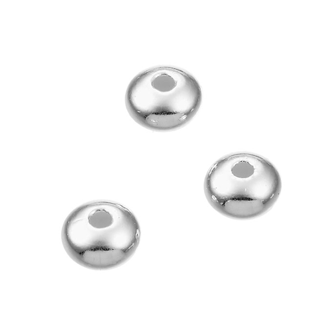 4×2,8mm smooth saucer beads hole 1,4mm (approx. 100pcs)