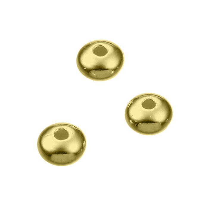 GOLDFILLED – Glatte Perle Linsenform 4mm Loch 1,4mm (100Stk)