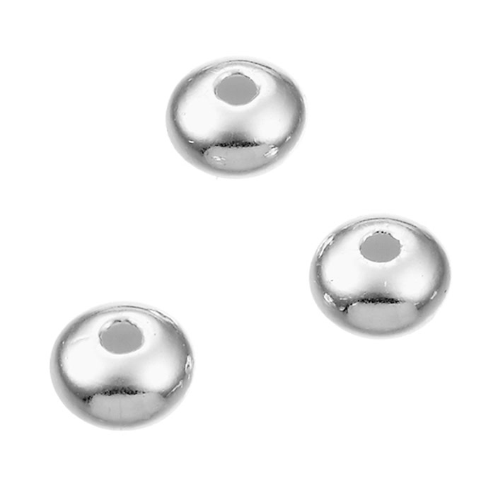 5x3mm smooth saucer beads hole 1,4mm (approx. 50pcs)