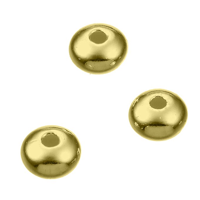 GOLDFILLED – Glatte Perle Linsenform 5mm Loch 1,4mm (50Stk)