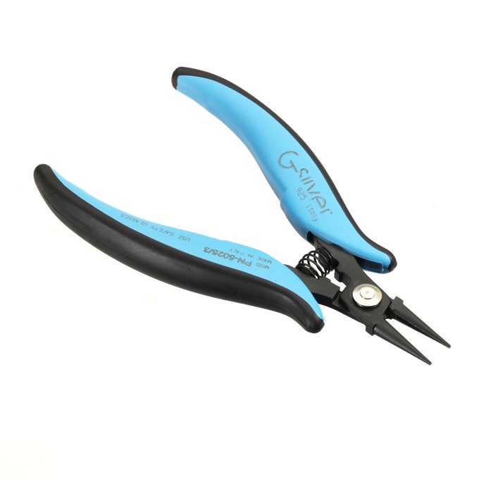 G-silver round nose plier 200mm with spring (1pc)