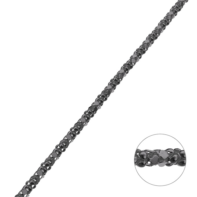 Sterling Silver Black Rhodium