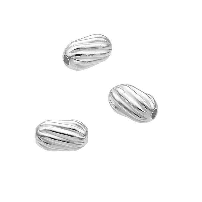 Perles ovales torsadées 5×8,5mm trou 2mm (10pcs)