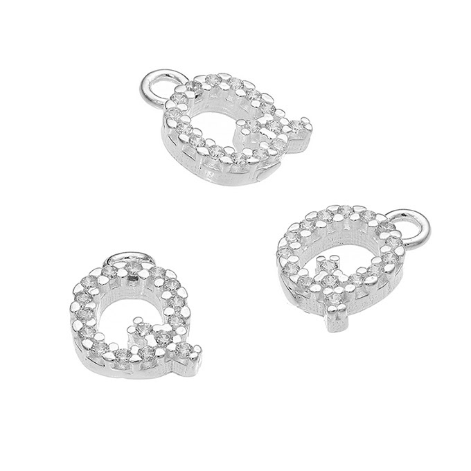 Sterling Silver White Rhodium