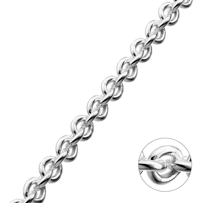 4,5mm round rolo chain wire 1,2mm (1m) | G-Silver