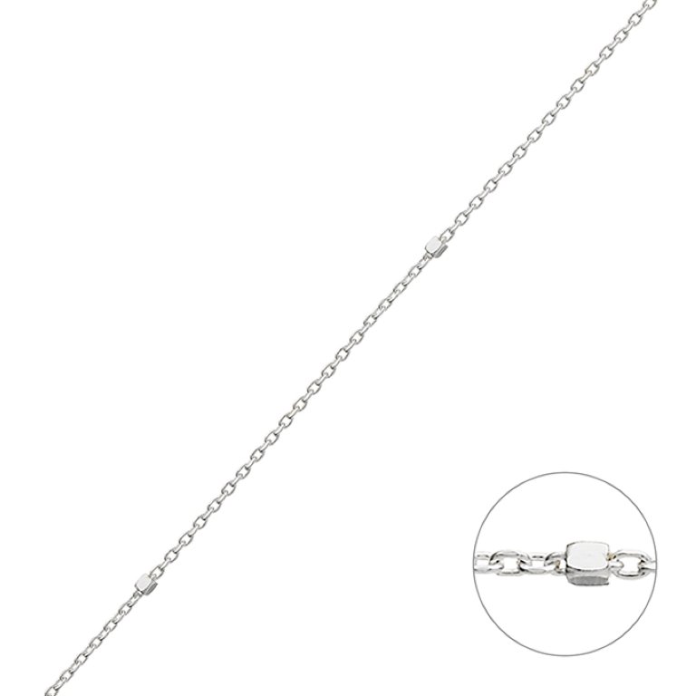 Catena forzatina 1,2mm quadratini 1,2mm filo 0,3mm (1m)