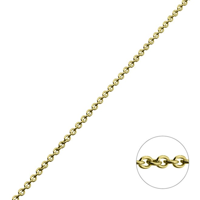 GOLDFILLED – Catena forzatina tonda 1,1mm (1m)
